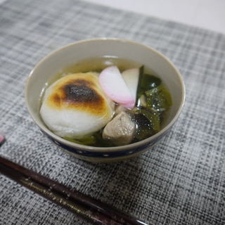 鶏肉とほうれん草のお雑煮